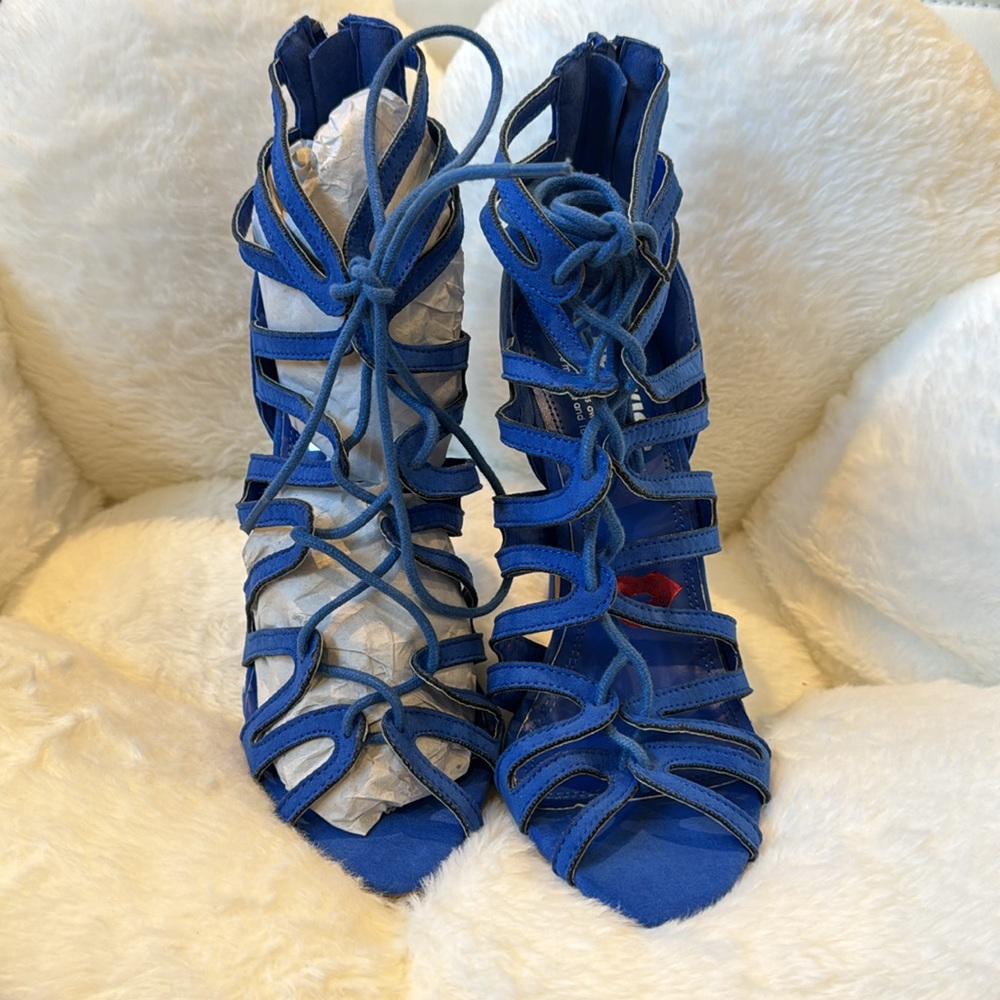 Colbolt Blue Laced Stilettos size 6.5 NWOT